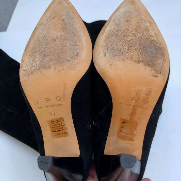 IRO Black Seude Knee High Louisea Boots - Picture 6 of 8